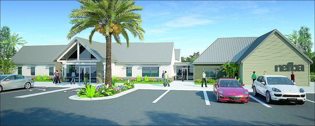 An artistâ€™s conception of the planned Northeast Florida Builders Association headquarters on the Southside at 6789 Southpoint Parkway.