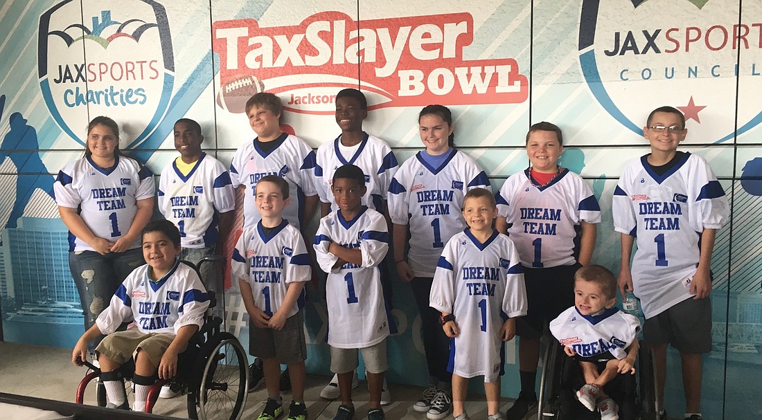 The TaxSlayer Bowl Dream Team, children being served by Dreams Come True, will be ambassadors for the annual college football post-season classic in Jacksonville.
