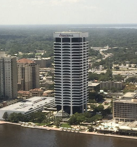 Ameris Bank anchors the 28-floor building at 1301 Riverplace Blvd. on the Downtown Southbank.
