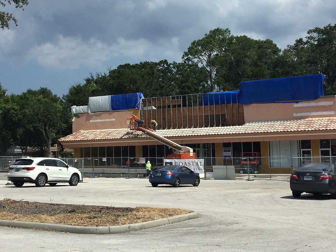 Coastal Contracting of North Florida Inc. is upgrading the facade at the former Pottsburg Plaza at 23 University Blvd.