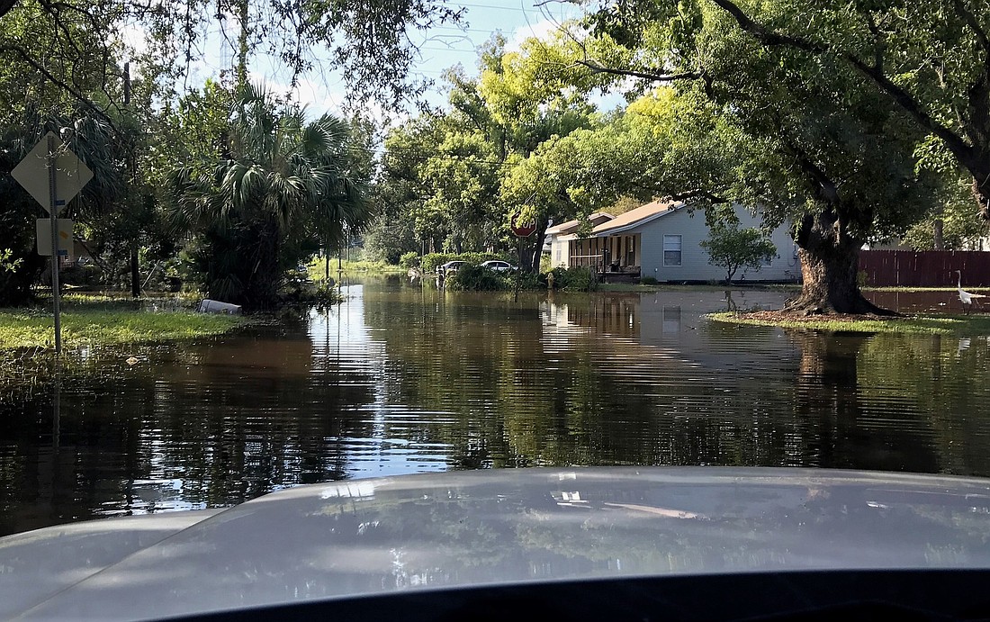 Floodwaters from Hurricane Irma covered Reed Avenue near St. Nicholas and destroyed Bonnie Arnoldâ€™s home and business studio.