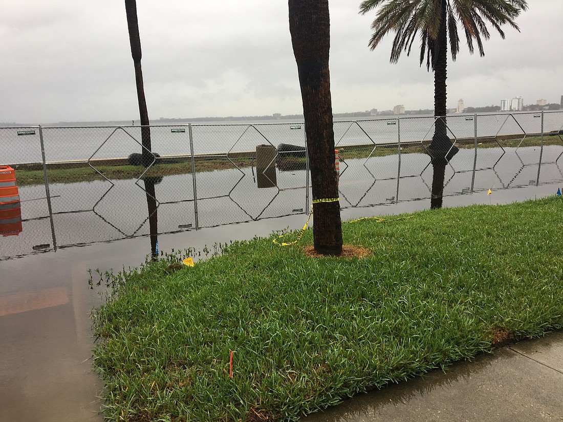 Riverfront Park in San Marco is continuing to deal with flooding issues at high tide in the wake of Hurricane Irma.