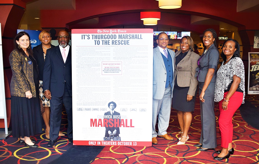 The D.W. Perkins Bar Foundation sponsored a private screening of "Marshall" for  more than 200 students.