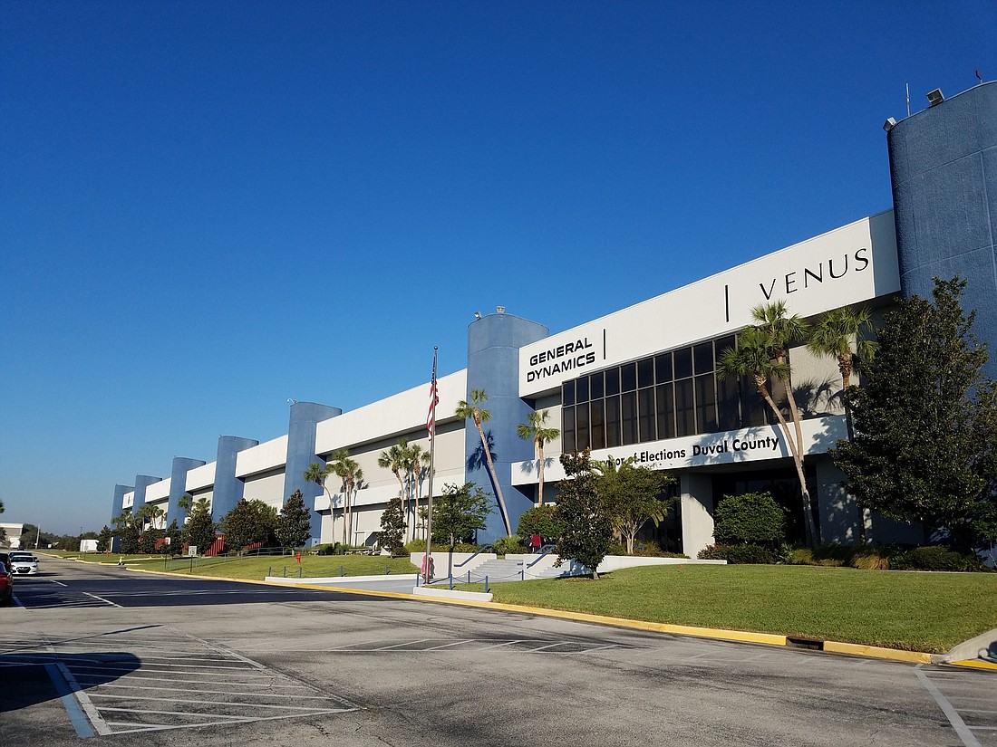 The former Sears catalog distribution center at 1 Imeson Park Blvd. offers office and warehouse space for lease. General Dynamics Information Technology is one of the tenants.
