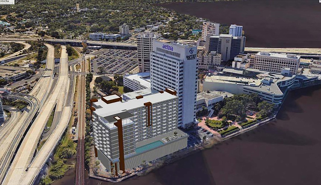 The proposed residential tower on the Downtown Southbank.