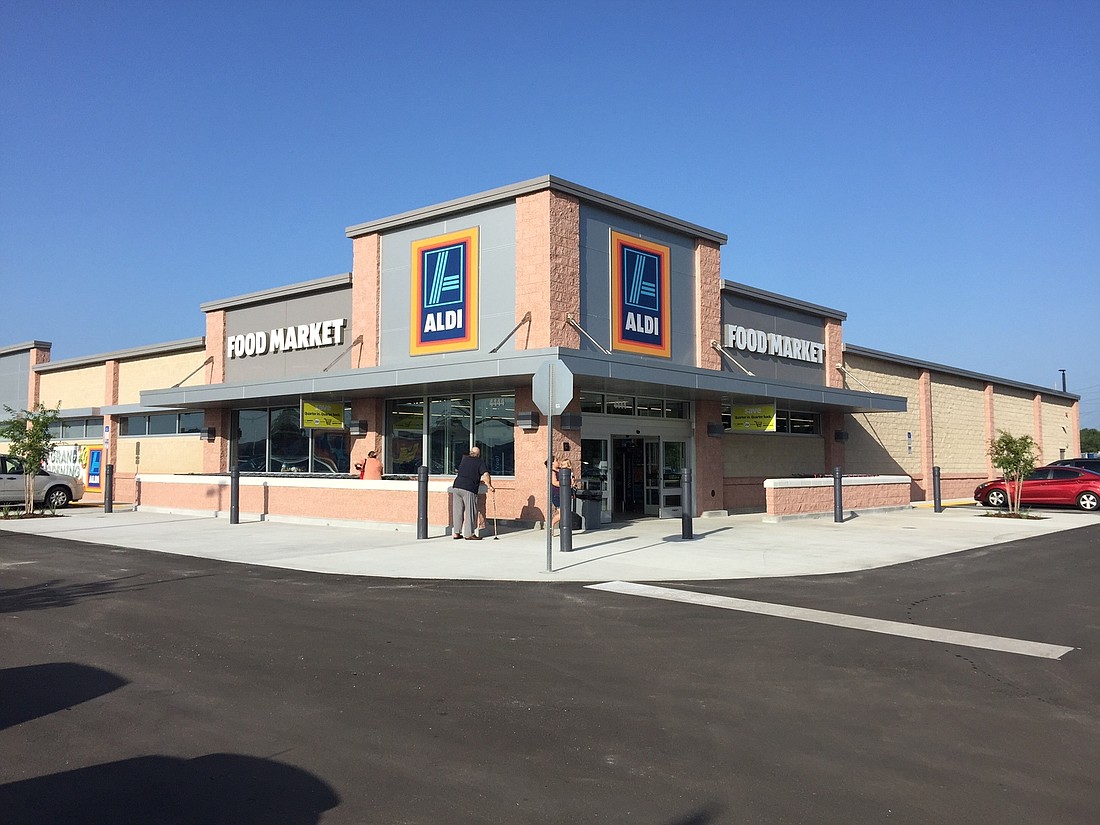 The Aldi at St. Johns Town Center. The German grocer is planning a store for Oakleaf Corner.