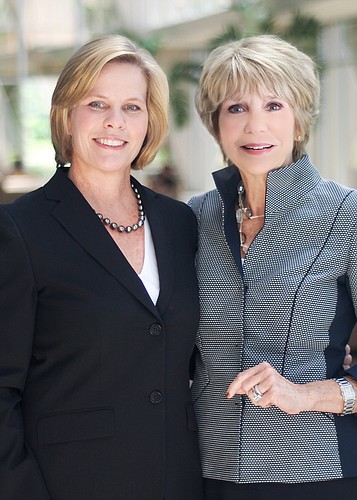  Berkshire Hathaway HomeServices Florida Network Realty Broker/Executive Vice President Christy Budnick and Founder, President and CEO Linda Sherrer.
