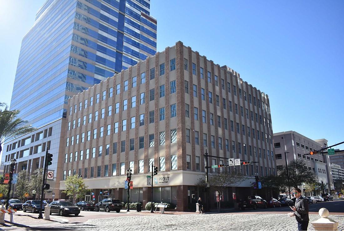 Originally the headquarters of Stockton, Whatley, Davin & Co., this building at 100 W Bay St. is slated to become Hotel Indigo and Rooftop Restaurant.