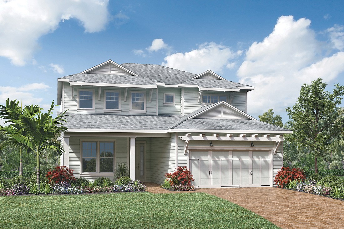 Toll Brothers will build one- and two-story homes from 2,288 to 2,937 square feet at The Settlement at Twenty Mile in Nocatee.
