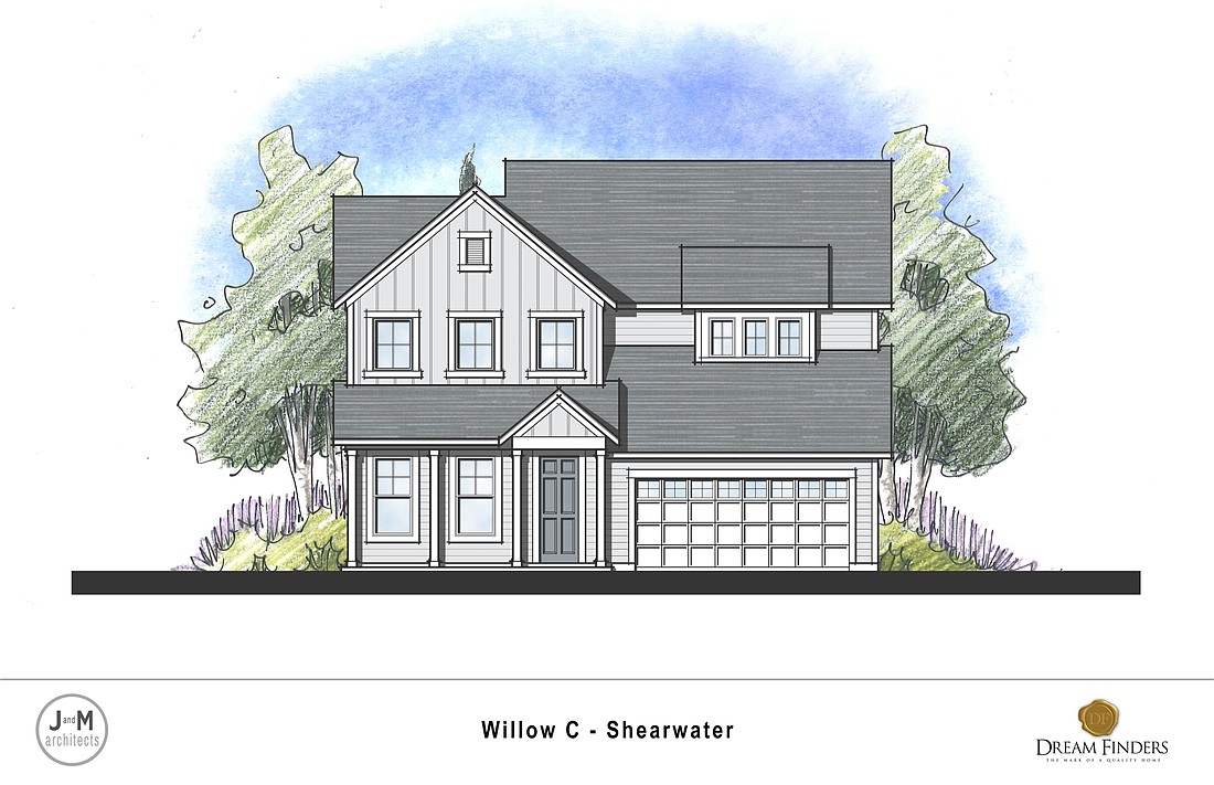 Dream Finders Homesâ€™ first model in Shearwater, The Willow, starts at $304,990.