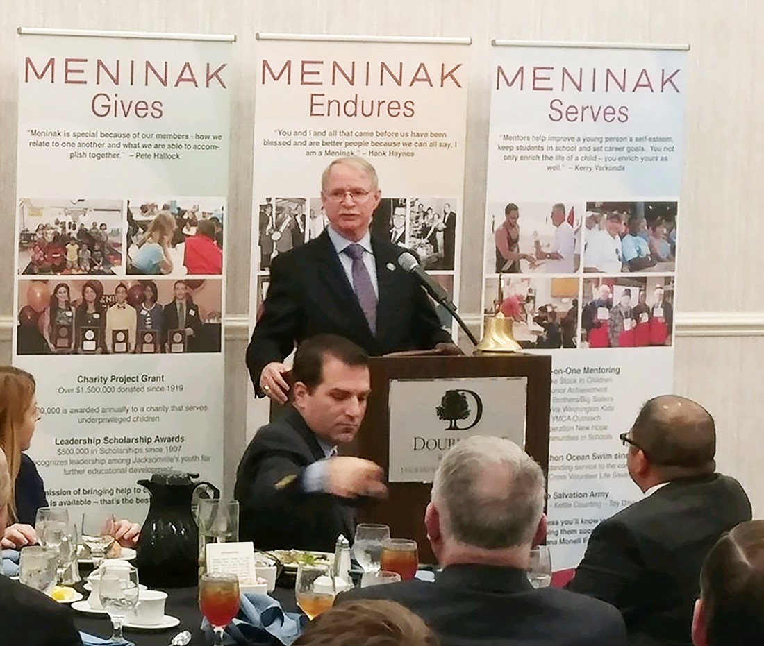 U.S. Rep. John Rutherford spoke Monday to the Meninak Club of Jacksonville about government spending, immigration and the filibuster rule.