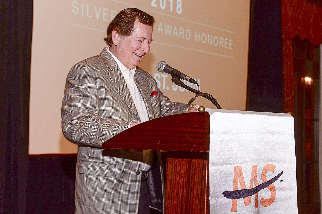 Dan St. John accepted the National Multiple Sclerosis Societyâ€™s MS Silver Hope Award.