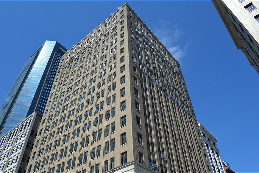 The Barnett Bank Building is being redeveloped in Downtown Jacksonville.