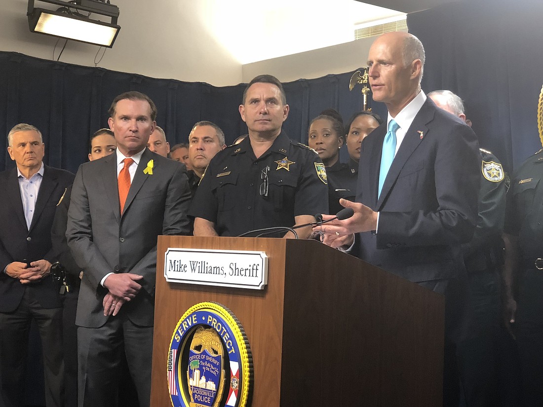 Gov. Rick Scott visited Jacksonville on Wednesday to promote his school safety program. See "In Brief."