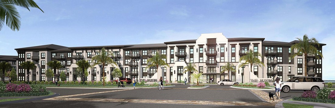 An artistâ€™s rendering of The Jaxon, a 287-unit apartment complex coming to Town Center Promenade behind the Aldi grocery store.