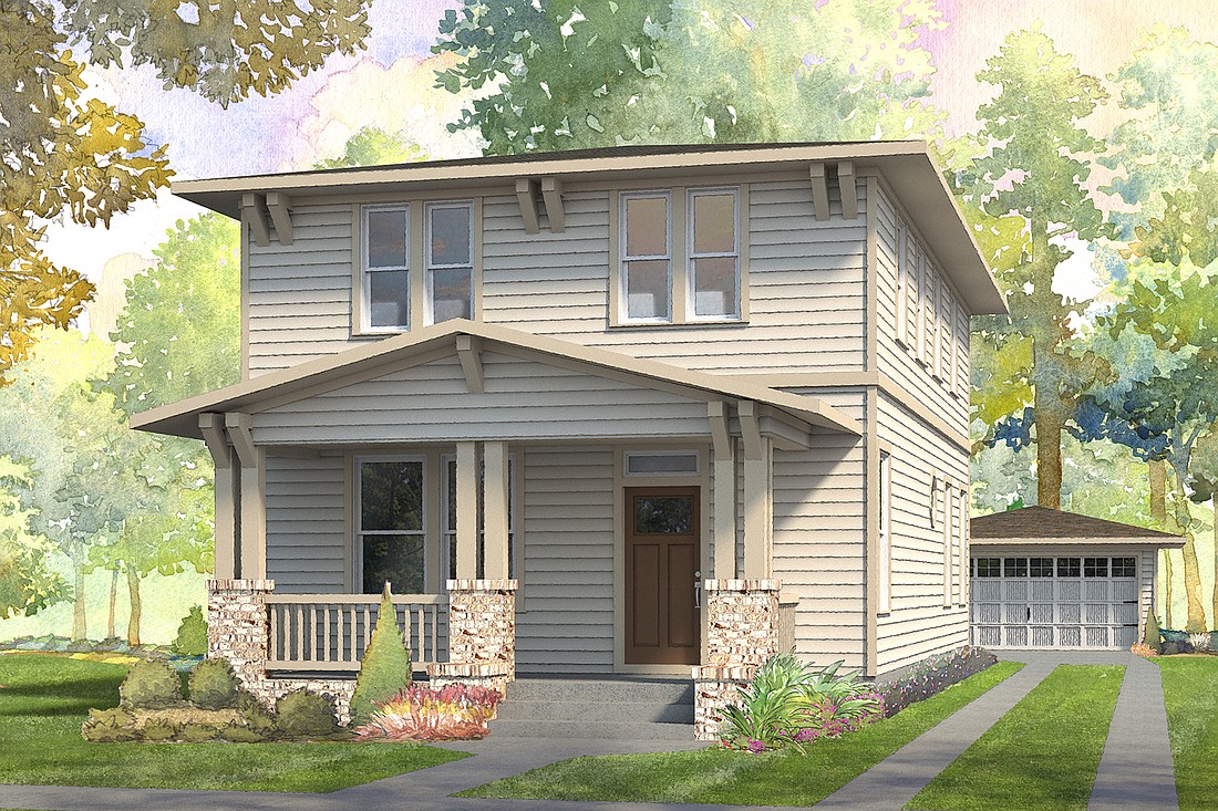 The floor plans offered by John Merrill Homes fit the Riverside neighborhood character.