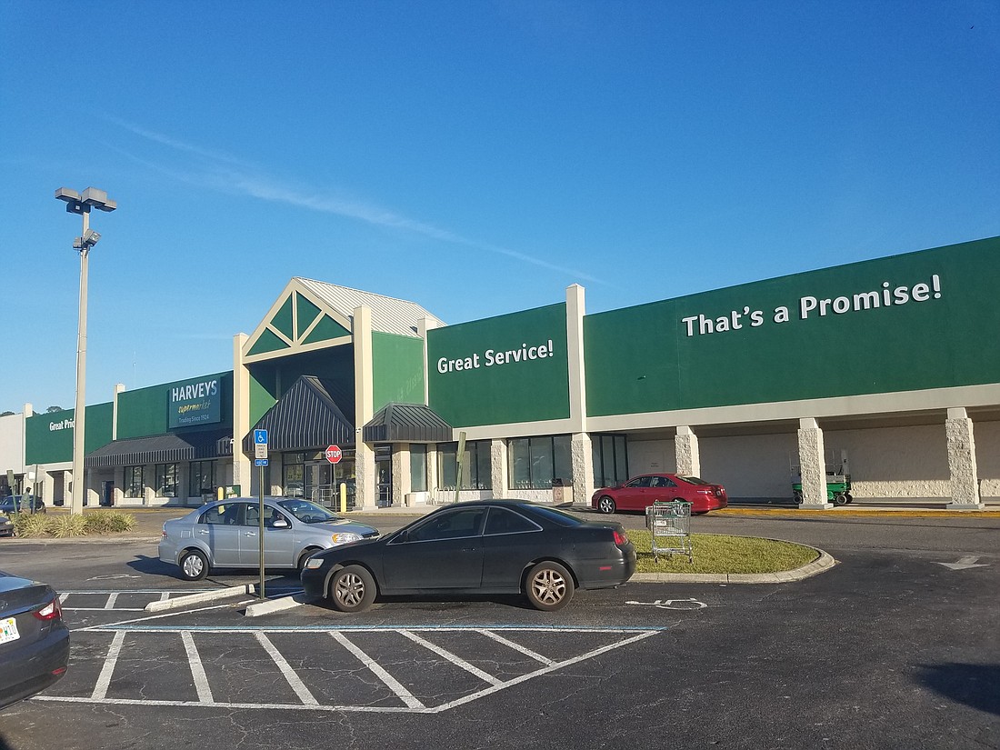 Southeastern Grocers will close this Harveys Supermarket at 3000 Dunn Ave. in North Jacksonville as part of a prepackaged bankruptcy deal.