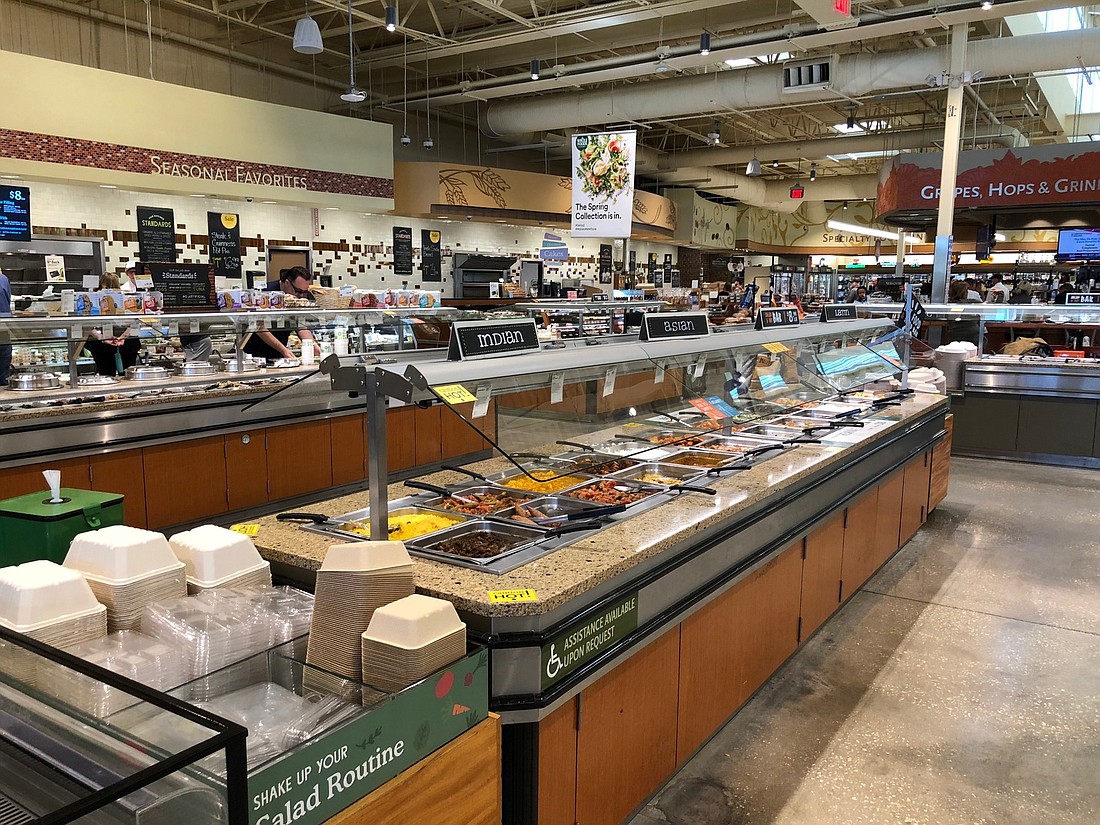 Renovations to the Whole Foods at 10601 San Jose Blvd. in the Mandarin Landing shopping center include a new hot bar, salad bar and soup bar, including refrigeration, plumbing and electrical service, and renovating the scullery.