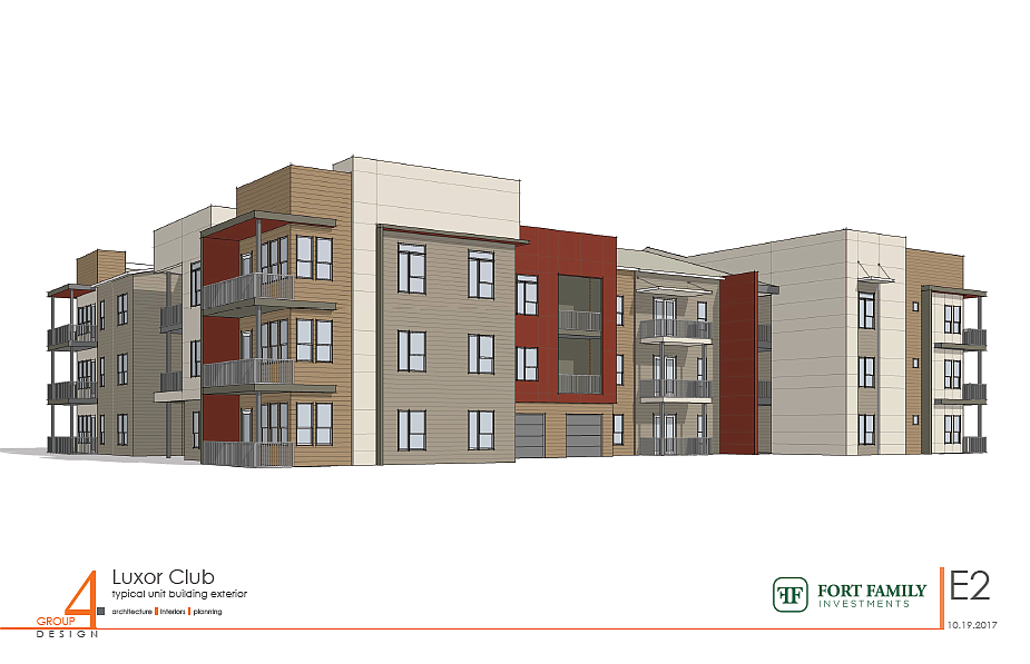 Fort Family Investments is developing the 464-unit Luxor Club apartments for completion in January.