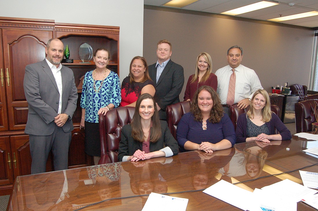 The JBA Law Week Committee. From left, seated, committee Vice Chair Kelli Lueckert, Chair Cyndy Trimmer and Lauren Johnston. Standing: Michael Lockamy, Kathy Para, Ingrid Osborn, Tony Constantini, Chelsea Winicki and Michael Bateh.