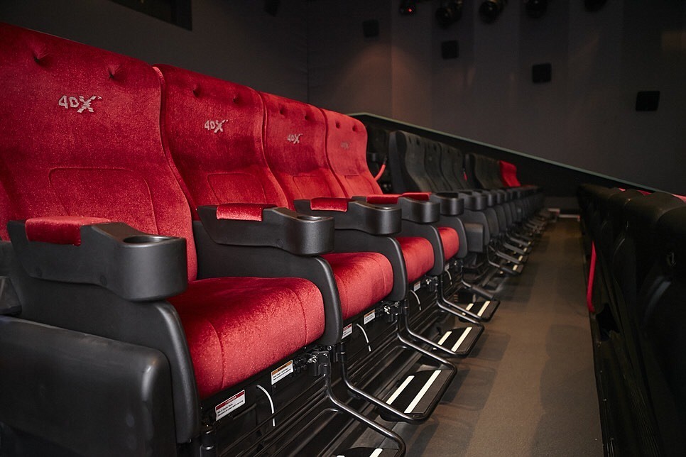 4DX theater seats may look similar to regular seats, but they offer movement and more.