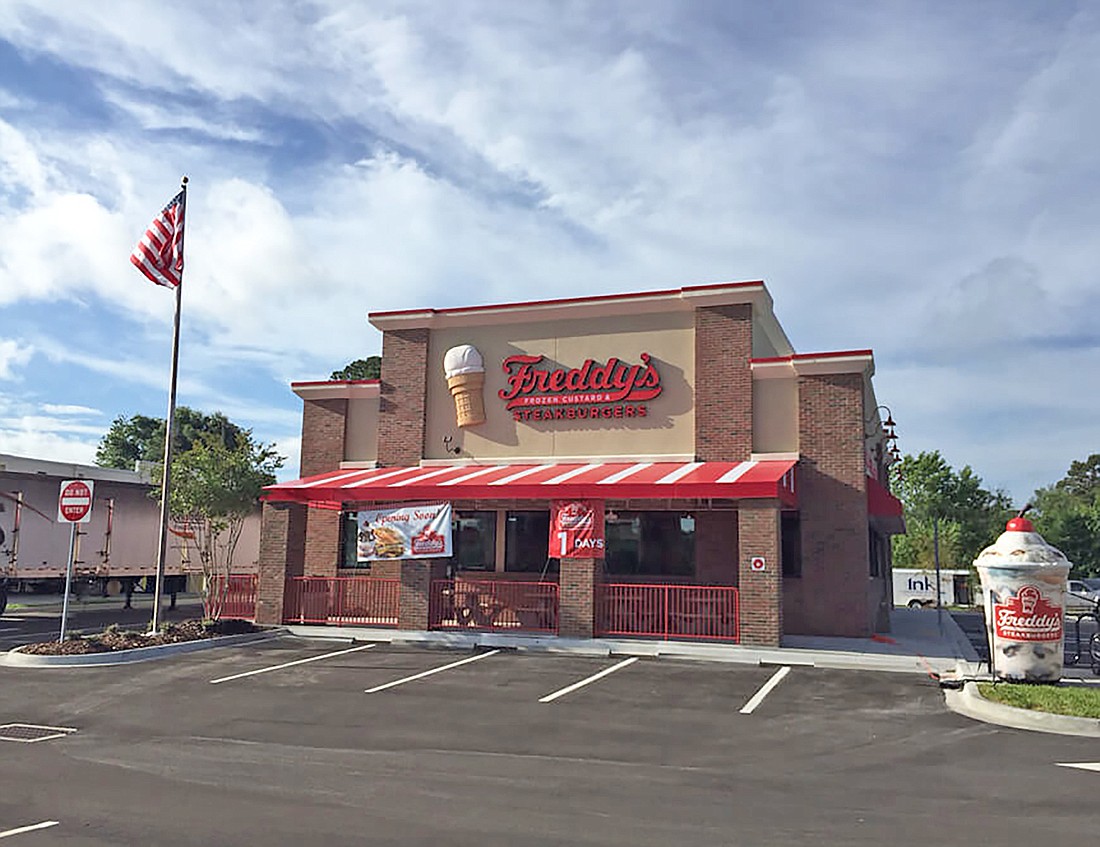 One of two area Freddyâ€™s Frozen Custard & Steakburgers is at 14016 Beach Blvd. The city approved construction for a Freddyâ€™s at Town Center Promenade at 4458 Town Center Parkway.