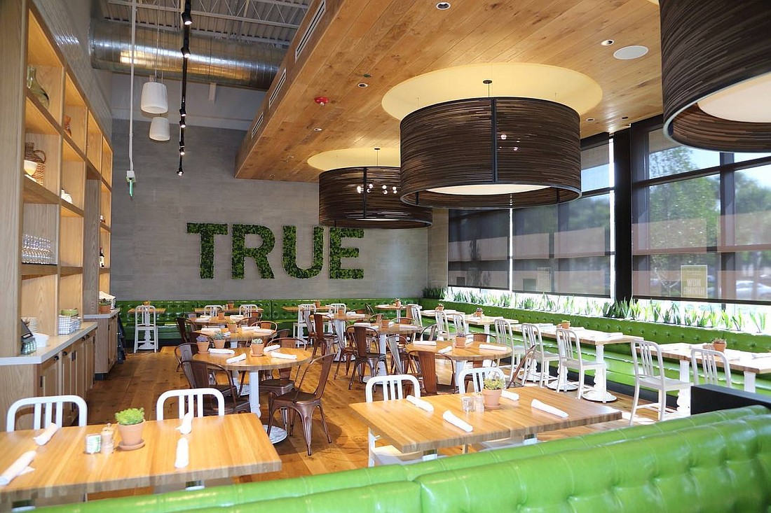 The interior of the True Food location in Naples.