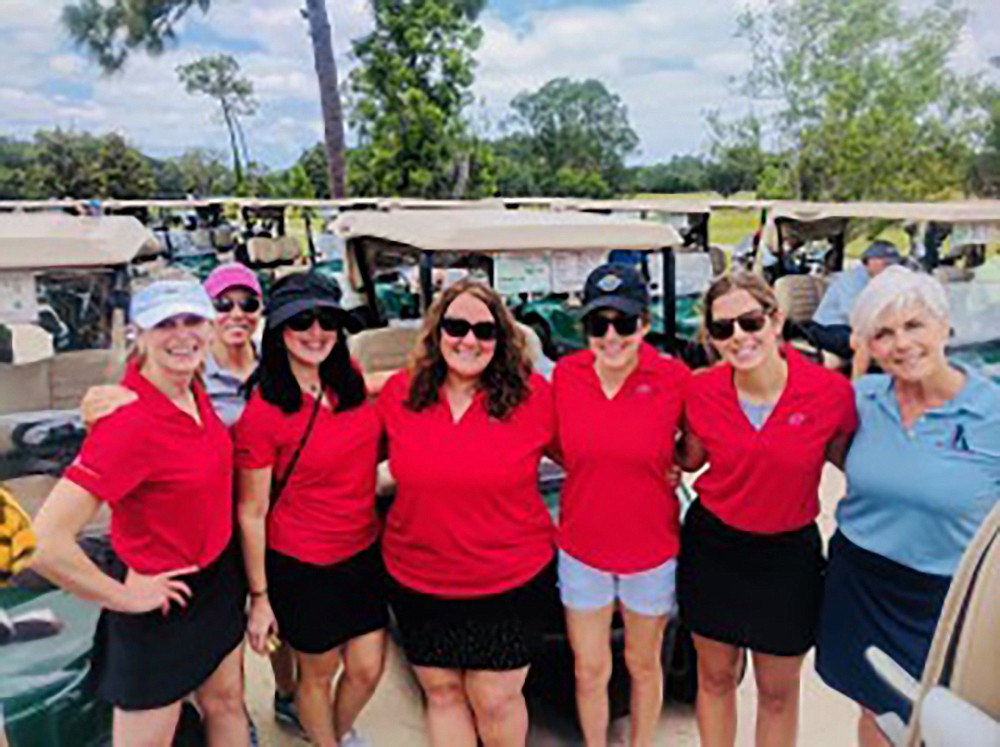 Jacksonville Women Lawyers Association Golf Team members, from left, Lauren Johnston, Lynne Rhode, Francine Palmeri, Cyndy Trimmer, Kayla Haines, Katie Borello and Patty Dodson.