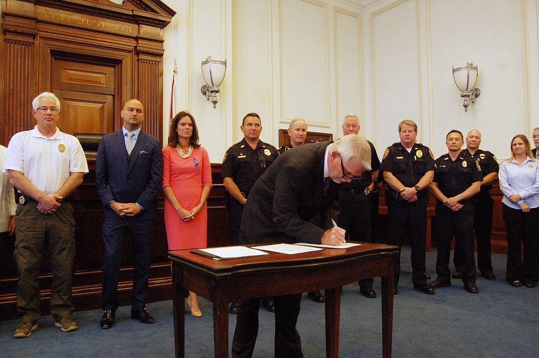 Fourth Judicial Circuit Chief Judge Mark Mahon signed a memorandum of understanding in 2017 that allows police officers to issue civil citations to juveniles suspected of committing a misdemeanor rather than arresting them.
