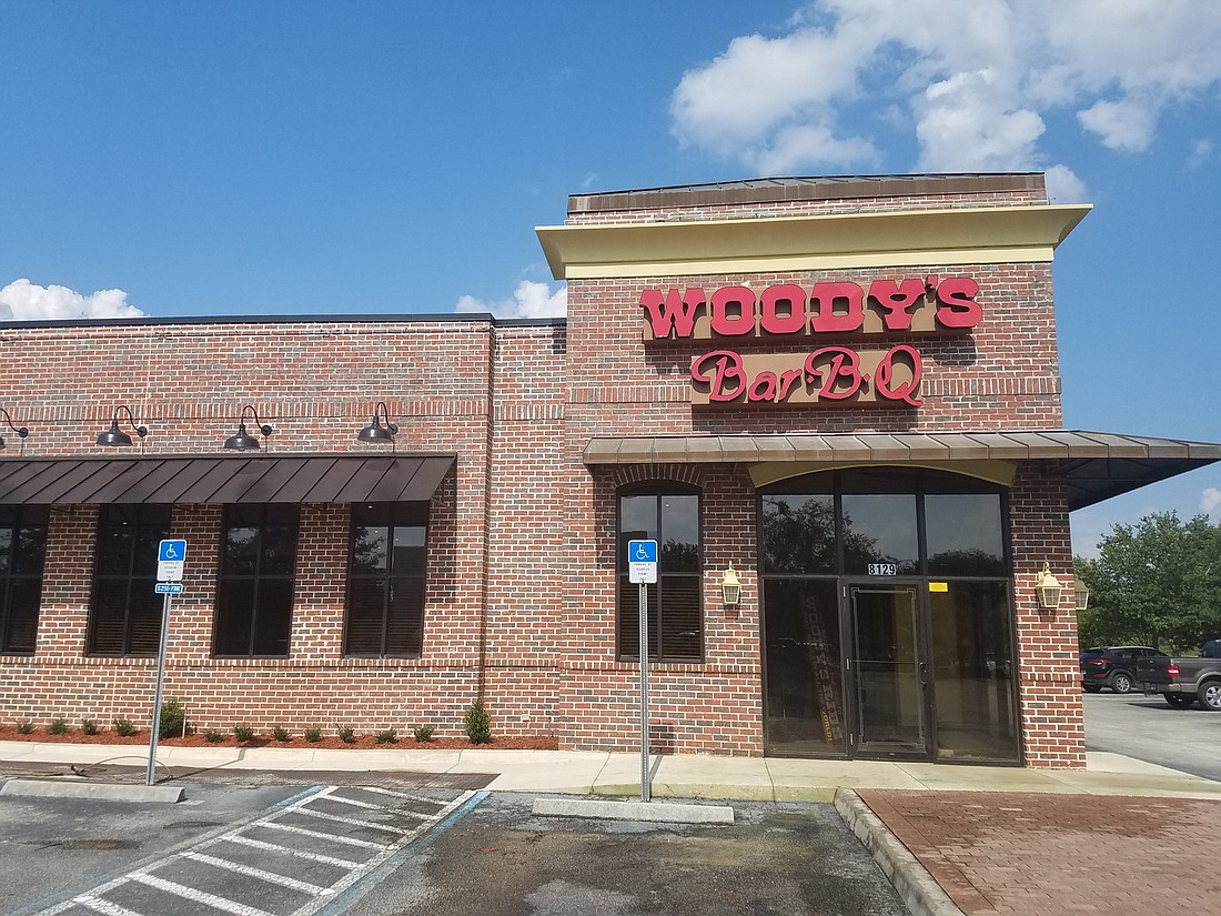 Signs are up for Woodyâ€™s Bar-B-Q at the former Sticky Fingers restaurant in Baymeadows. Woodyâ€™s expects to open June 18.