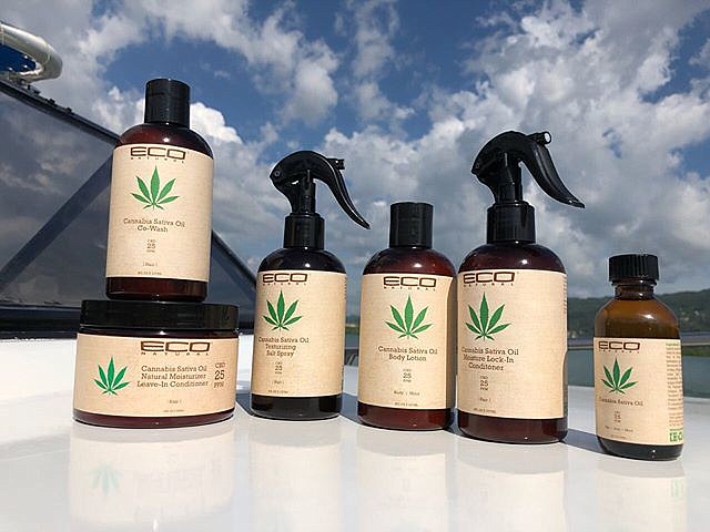 Products from Ecoco Inc. made with cannabis sativa oil.