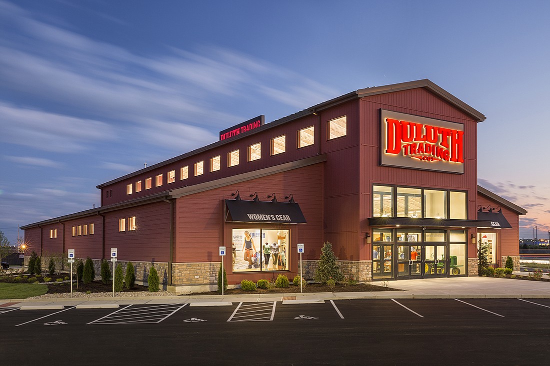 An artist&#39;s rendering of the Duluth Trading Co. store in Columbus, Ohio.