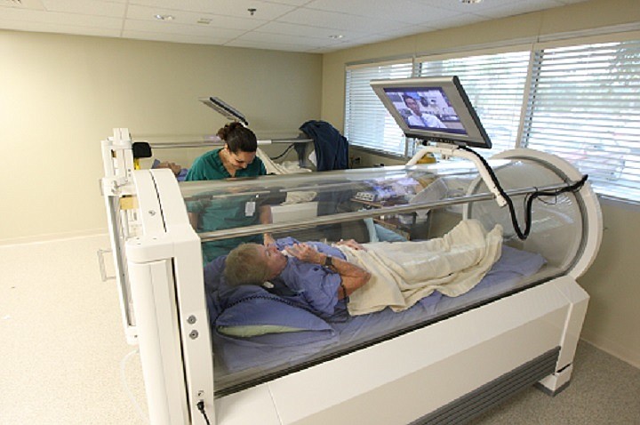 Healogics Inc. provides hyperbaric oxygen therapy therapy for wounds that will not heal when treated with traditional means, during which a patientâ€™s entire body is exposed to oxygen under increased atmospheric pressure.
