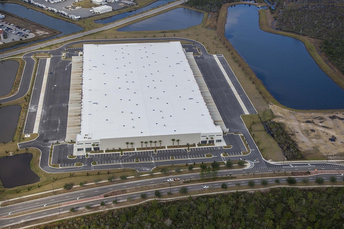 The $50 million JinkoSolar (U.S.) Industries Inc. solar-panel plant is under development at 4660 New World Ave. in AllianceFlorida at Cecil Commerce Center.