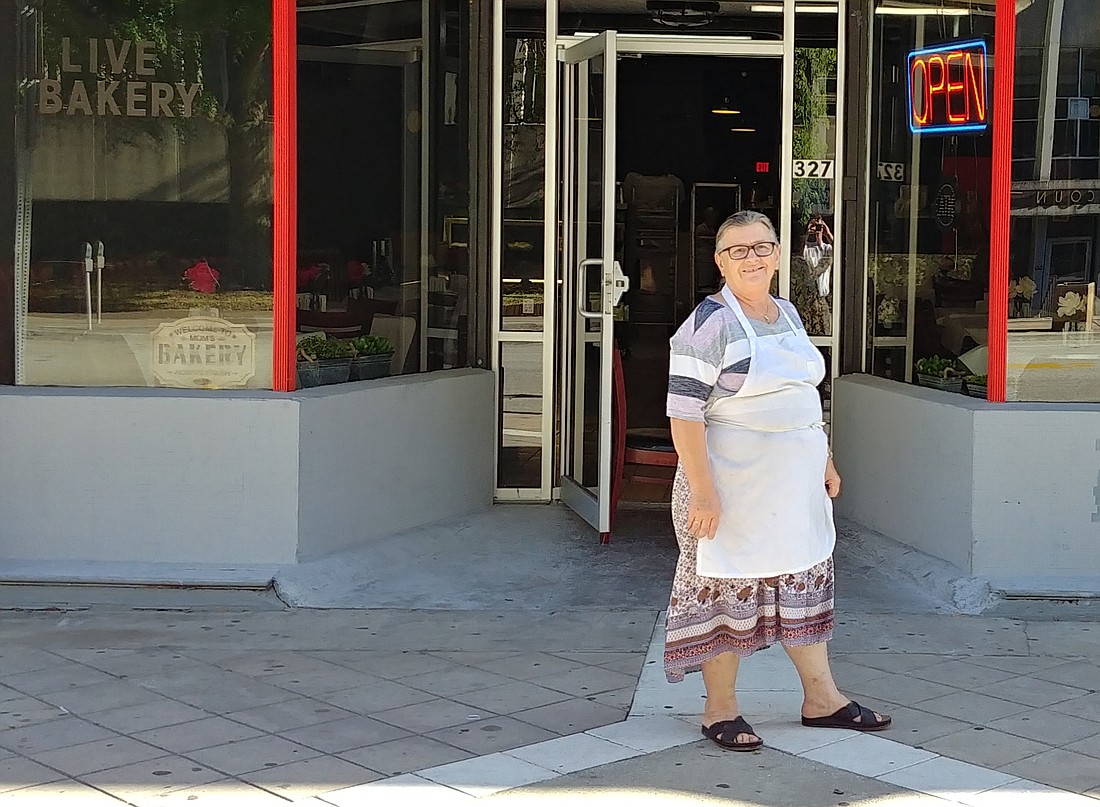 Maria Ferra stands for a photo when she opened Live Bakery in Downtown Jacksonville in April 2018. Photo by Scott Sailer.