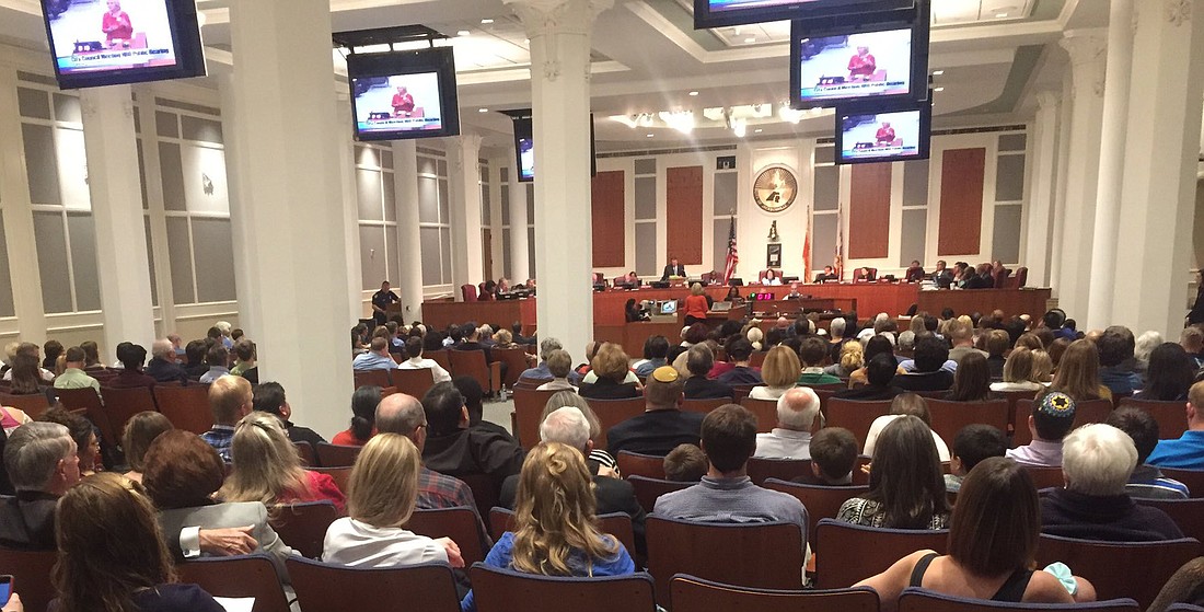The debate over Jacksonvilleâ€™s Human Rights Ordinance packed council chambers.