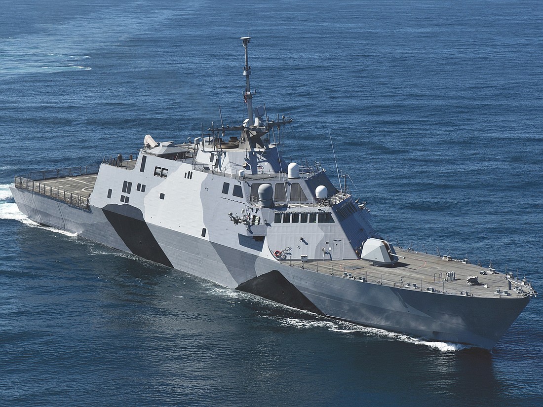 The littoral combat ship is the Navy&#39;s newest class of warship. This is the USS Freedom, the same variant as the USS Minneapolis-St. Paul., which will be home ported at Mayport.