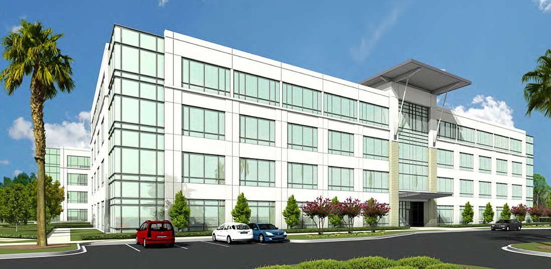 A rendering of the proposed Park Place One office building in Nocatee.