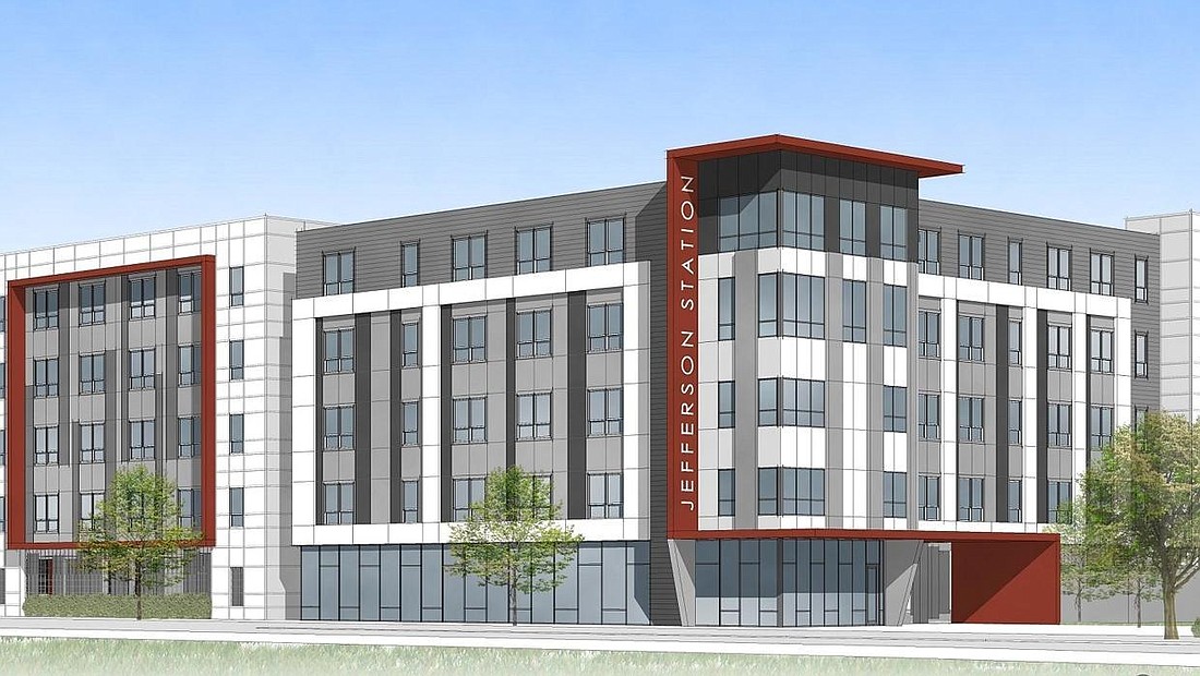 An artist&#39;s rendering of the Lofts at Jefferson Station.