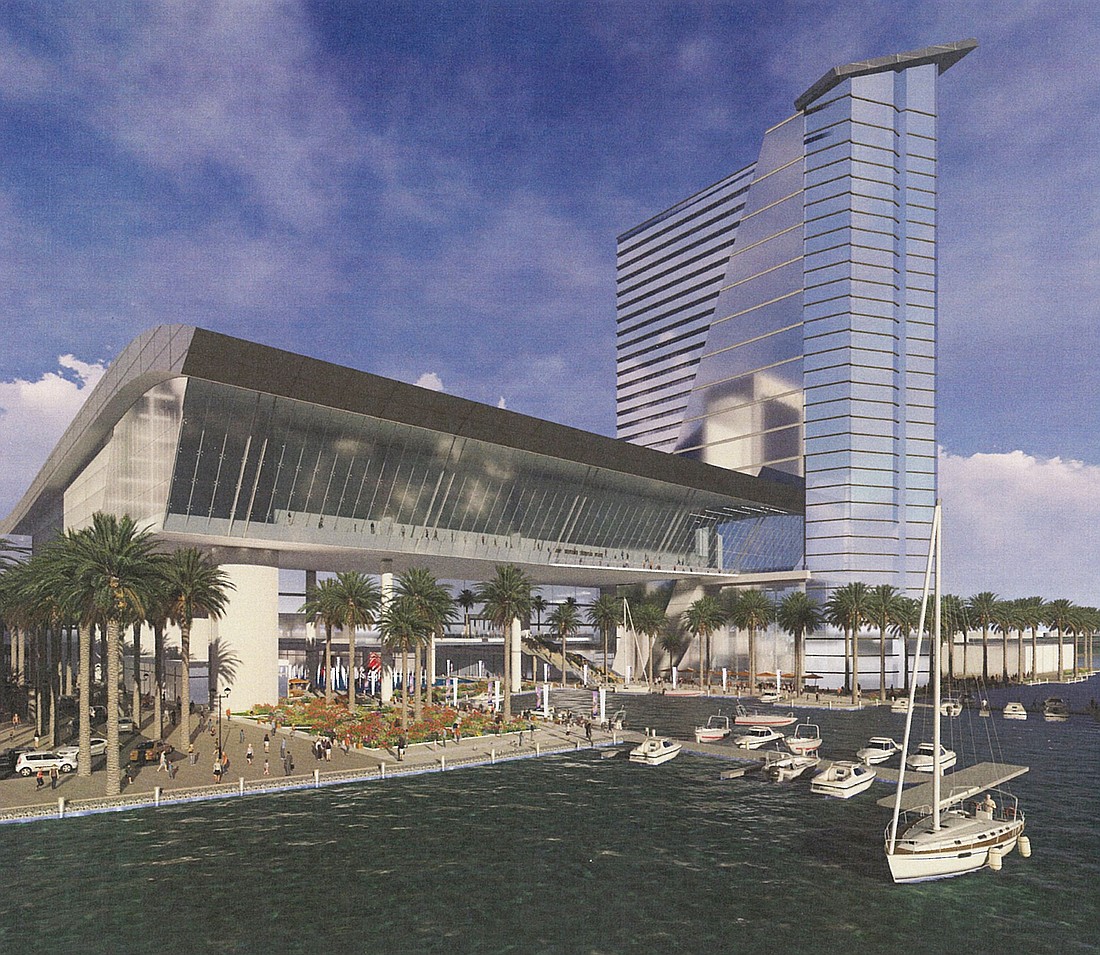 Jacobs Engineering Group offered this rendering of a potential Downtown convention center.