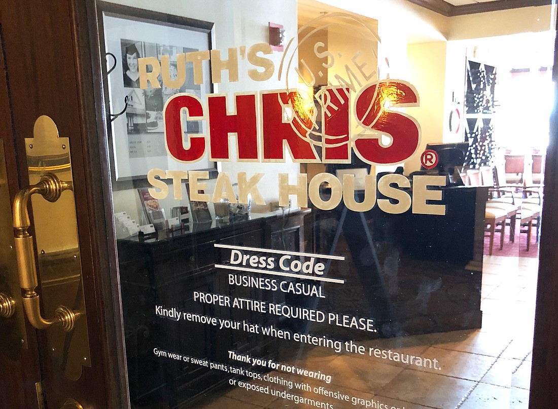 The Ruthâ€™s Chris Steak House in the Doubletree by Hilton Hotel Jacksonville Riverfront is slated for a renovation of at least $450,000.