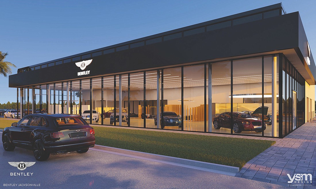 Plans for a Jacksonville Bentley Motors dealership were announced in June. It will be operated by Mario Murgado, president and CEO of South Florida-based Brickell Motors LLC.