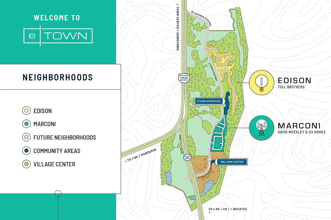 When opened, E-Town Parkway will lead to the residential area east of Florida 9B and I-295.