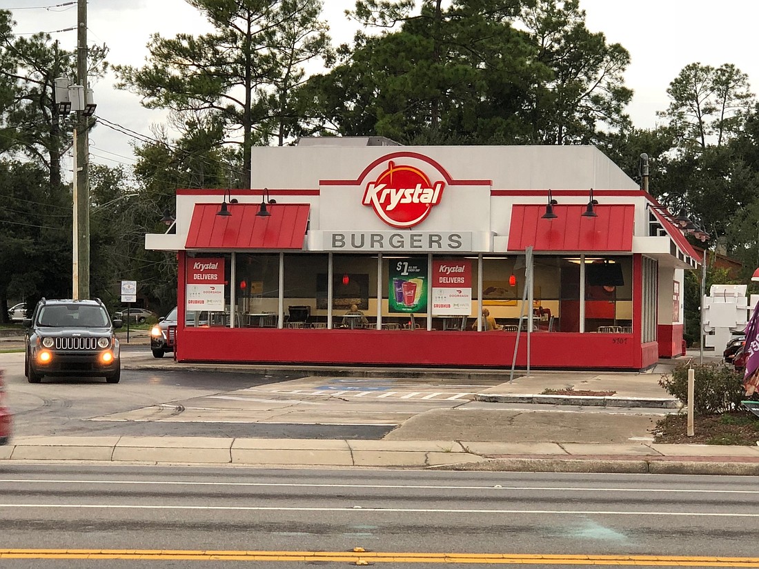 Krystal has 30 stores in Jacksonville including at 5707 University Blvd. It plans to tear down and replace the store with its new design.