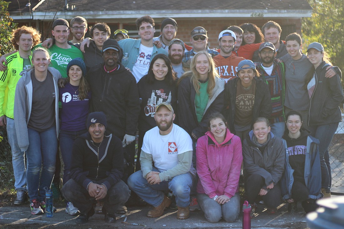 Twenty-five student volunteers from Georgia Tech Christian Campus Fellowship donated a weekend of work to Hurricane Irma victims in Jacksonville. Special to the Realty-Builder