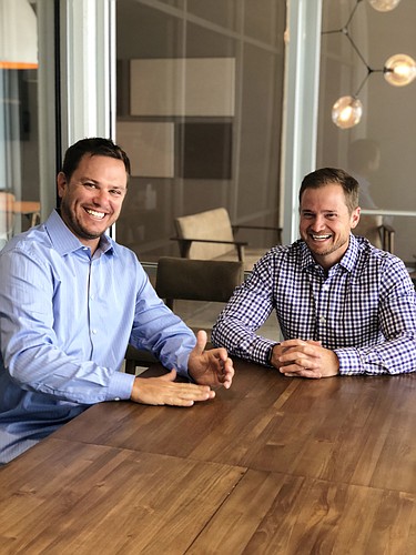 Andy Allen, left, and George Leone founded Corner Lot Development Group,