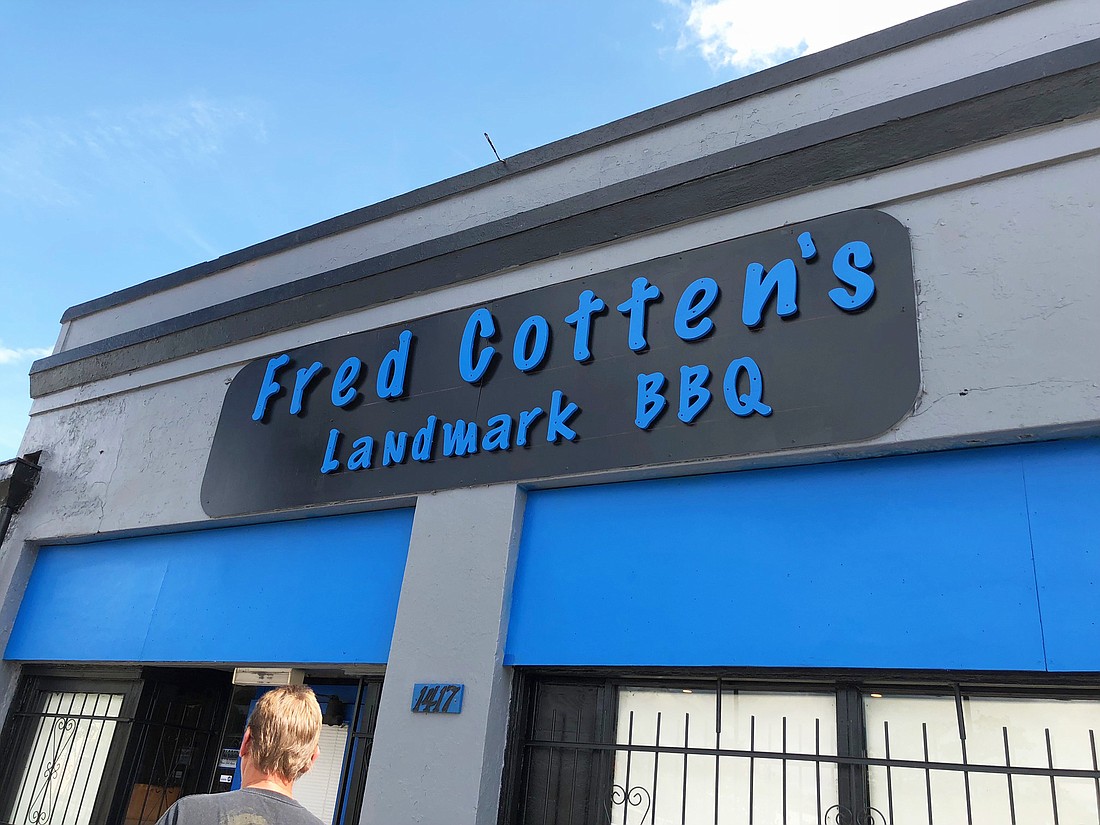 Fred Cotten&#39;s Landmark BBQ  is at 1417 N. Main St., about a mile south of its previous location.