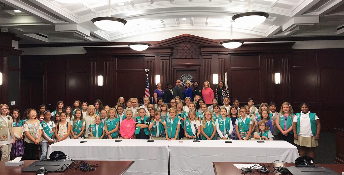 More than 60 Girl Scouts toured the Duval County Courthouse last week and learned about careers in the law.