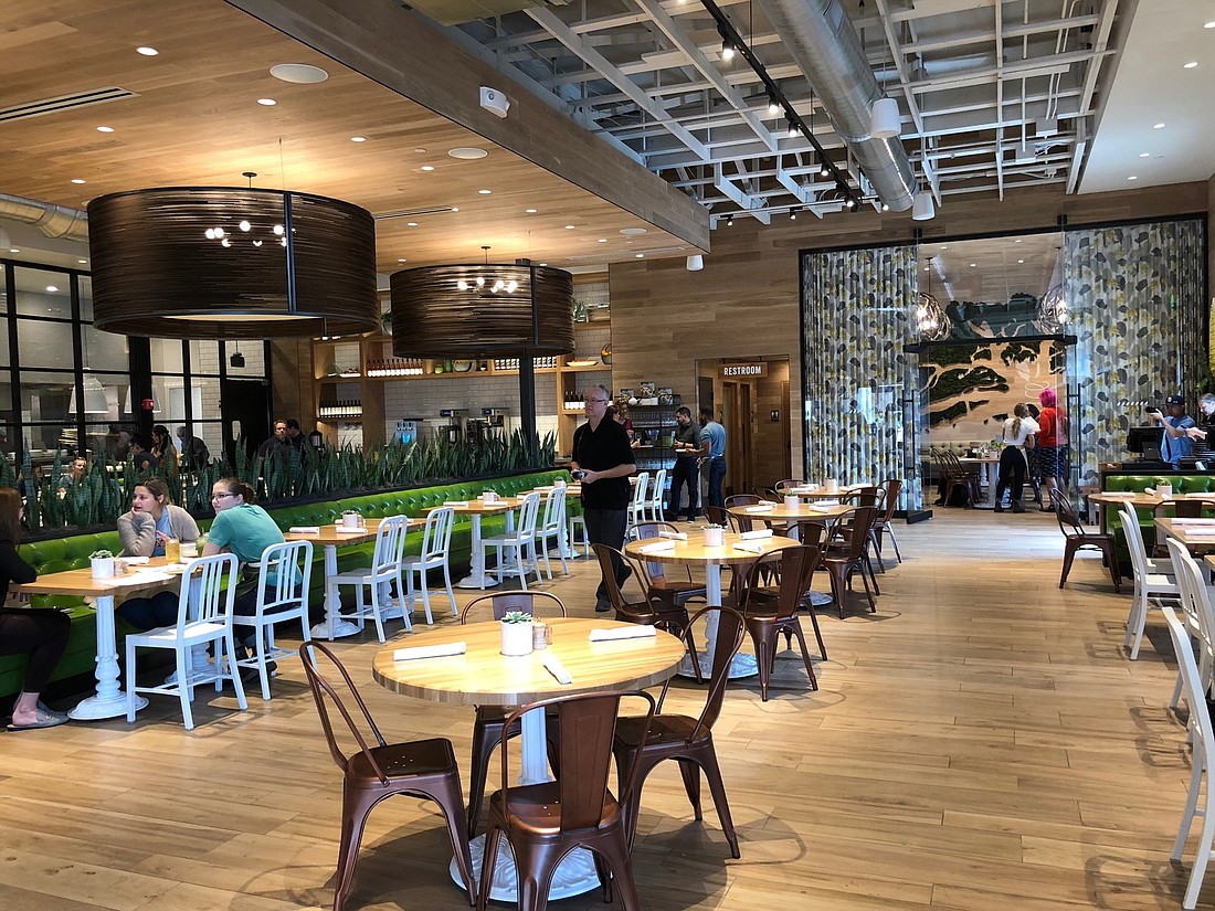 True Food Kitchen, a national chain, opened Wednesday at St. Johns Town Center.  A report by LendingTree found the median revenue for a Jacksonville area restaurant that applied for a small business loan is $225,072.