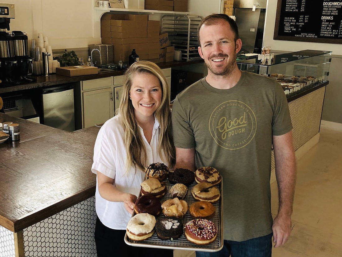 Brittany and Logan Moore are the owners of Good Dough.